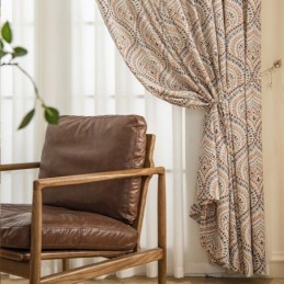 Puuvillakuvioiset Verhot, Amerikkalainen Vintage-Kuvio, Pimentävät