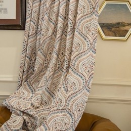 Puuvillakuvioiset Verhot, Amerikkalainen Vintage-Kuvio, Pimentävät