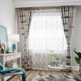 Yksinkertainen Sarjakuvaverho Mittatilaustyönä Tehty Verho Söpö Villihanhikuvioinen Lastenhuoneen Kangas