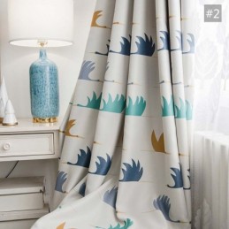 Yksinkertainen Sarjakuvaverho Mittatilaustyönä Tehty Verho Söpö Villihanhikuvioinen Lastenhuoneen Kangas