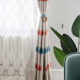 Yksinkertainen Sarjakuvaverho Mittatilaustyönä Tehty Verho Söpö Villihanhikuvioinen Lastenhuoneen Kangas