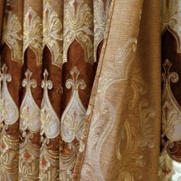 Chenille-Pimennysverho, Mittatilaustyönä Tehty Verho, Eurooppalainen Kukkakirjonta, Olohuoneeseen, Makuuhuoneeseen