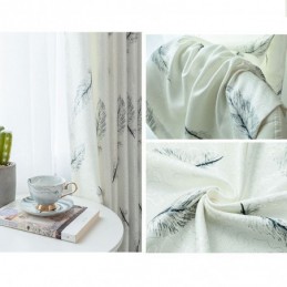 Pimennysverhot Pohjoismaisella Höyhenkuviolla Olohuoneeseen Ja Makuuhuoneeseen