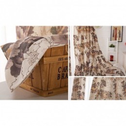 Amerikkalaistyyliset Pimennysverhot Puuvillakuvioisella Kukkakuvioisella Ikkunalla