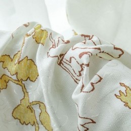 Pohjoismaiset Kuviolliset Lehdet -Pimennysverho Mittatilaustyönä Olohuoneeseen Ja Makuuhuoneeseen