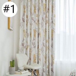 Pohjoismaiset Kuviolliset Lehdet -Pimennysverho Mittatilaustyönä Olohuoneeseen Ja Makuuhuoneeseen