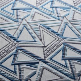 Pellavainen Pimennysverho Mittatilaustyönä Pohjoismainen Geometrinen Jacquard-Kuvio Olohuoneeseen Makuuhuoneeseen