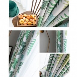 Pohjoismaiset Pimennysverhot Saniaisenlehdellä Kuvioinnilla Olohuoneeseen Ja Makuuhuoneeseen