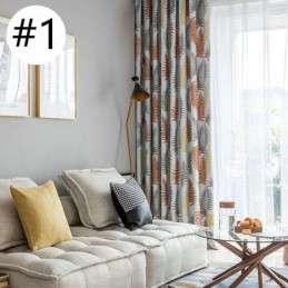 Pohjoismaiset Pimennysverhot Saniaisenlehdellä Kuvioinnilla Olohuoneeseen Ja Makuuhuoneeseen