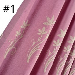 Pohjoismainen Tuulenpimennysverho, Mittatilaustyönä Tehty, Kasvikirjailtu Puuvilla-Pellavaverho