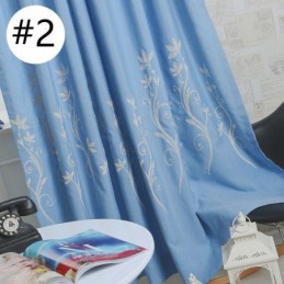 Pohjoismainen Tuulenpimennysverho, Mittatilaustyönä Tehty, Kasvikirjailtu Puuvilla-Pellavaverho