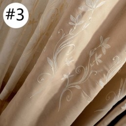 Pohjoismainen Tuulenpimennysverho, Mittatilaustyönä Tehty, Kasvikirjailtu Puuvilla-Pellavaverho