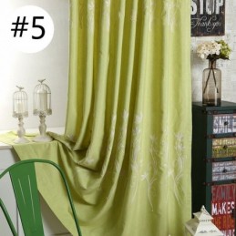 Pohjoismainen Tuulenpimennysverho, Mittatilaustyönä Tehty, Kasvikirjailtu Puuvilla-Pellavaverho