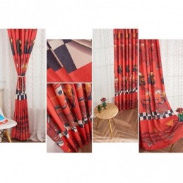 Puuvillaiset Pimennysverhot Lasten Tyyliin Sarjakuvaautokuviolla