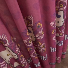 Puuvillaiset Pimennysverhot Lasten Tyyliin Kissakuviolla Olohuoneeseen, Makuuhuoneeseen