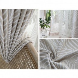 Lehtikuvioinen Pimennysverho Mittatilaustyönä Tehty Verho Pohjoismainen Olohuoneeseen Ja Makuuhuoneeseen