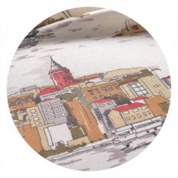 Pohjoismaiset Pellavaiset Pimennysverhot Urbaaniin Kuvioon Olohuoneeseen Ja Makuuhuoneeseen