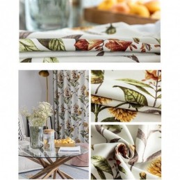 Pohjoismaiset Pimennysverhot Kasvikuviolla Olohuoneeseen Ja Makuuhuoneeseen