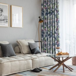 Pohjoismaiset Pimennysverhot Kasvikuviolla Olohuoneeseen Ja Makuuhuoneeseen