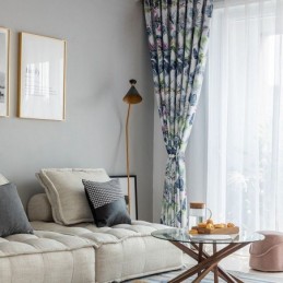 Pohjoismaiset Pimennysverhot Kasvikuviolla Olohuoneeseen Ja Makuuhuoneeseen