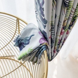 Pohjoismaiset Pimennysverhot Kasvikuviolla Olohuoneeseen Ja Makuuhuoneeseen