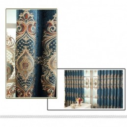 Brodeerattu Pimennysverho Mittatilaustyönä Tehty Verho Eurooppalainen Ylellinen Kukkakuvioinen Ikkunaverho Olohuoneeseen