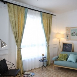 Moderni Puuvillaverho Mittatilaustyönä Tehty Verho Kasvijacquard Olohuoneeseen Makuuhuoneeseen