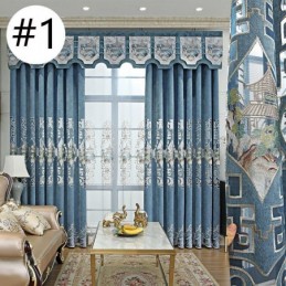 Mittatilaustyönä Tehty Ylellinen Verho, Jossa Kirjailtu Kuvio, Olohuoneeseen Ja Makuuhuoneeseen