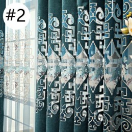 Mittatilaustyönä Tehty Ylellinen Verho, Jossa Kirjailtu Kuvio, Olohuoneeseen Ja Makuuhuoneeseen