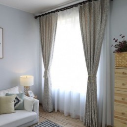 Ylelliset Jacquard-Verhot Geometrisella Pimennyskuviolla Olohuoneeseen