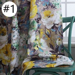 Amerikkalainen Stye-Pimennysverho Mittatilaustyönä Tehty Verho Huonetta Tummentavat Verhot Kukkakuviolla