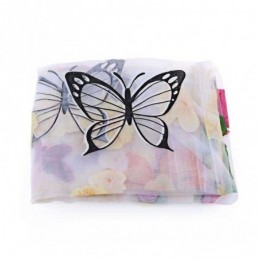 Maaseudun Romanttinen Läpikuultava Verho Mittatilaustyönä Tehty Verho Värikkäitä Perhosia Painatus Ympäristöystävällinen Hengittävä Kangas