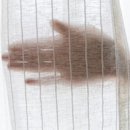 Raidalliset Jacquard-Läpikuultavat Verhot, Yksivärinen Voile-Tylli, Olohuoneeseen