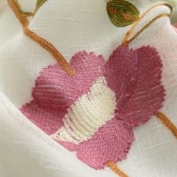 Moderni Minimalistinen Voile-Verho Mittatilaustyönä Tehty Verhopaneeli Pellavainen Ikkuna Läpikuultava Pinkki Lehtikirjonta Yksi