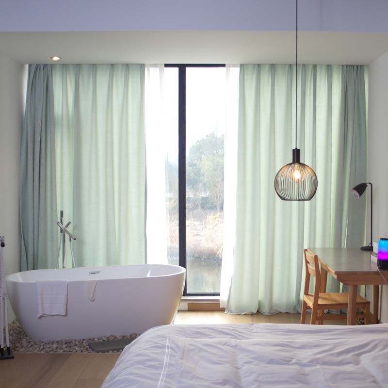 Japanilainen Yksinkertainen Verho Mittatilaustyönä Tehty Verho, Yksivärinen Chenille, Paksu Lämpöverho Makuuhuoneeseen, Olohuoneeseen