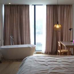 Japanilainen Yksinkertainen Verho Mittatilaustyönä Tehty Verho, Yksivärinen Chenille, Paksu Lämpöverho Makuuhuoneeseen, Olohuoneeseen