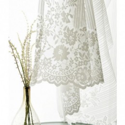 Yksivärinen Pitsiverho, Mittatilaustyönä Tehty, Läpikuultava, Voile-Ikkunaan Kiinnitettävä Verhopaneeli, Makuuhuoneeseen