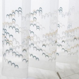 Brodeeratut Tylli-Läpikuultavat Verhot Voile-Organzasta Olohuoneeseen Ja Makuuhuoneeseen