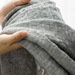 Ruutukuvioinen Tylliverho Mittatilaustyönä, Läpikuultava, Olohuoneeseen