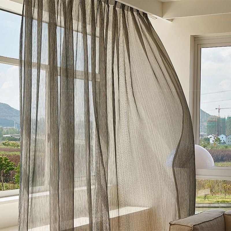 Kaunis Mittatilaustyönä Tehty Voile-Verho, Yksivärinen Tylli, Olohuoneeseen, Makuuhuoneeseen