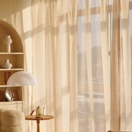 Kaunis Mittatilaustyönä Tehty Voile-Verho, Yksivärinen Tylli, Olohuoneeseen, Makuuhuoneeseen