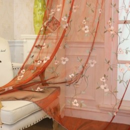 Pastoraalinen Tyyli, Läpikuultava Verho, Mittatilaustyönä Tehty, Raikas Tuuletus, Kirjonta, Olohuone