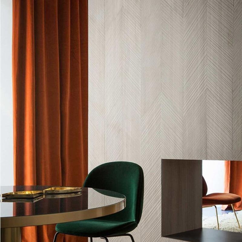 Minimalistinen Flanellikuvioinen Pimennysverho Mittatilaustyönä Tehty Verho Kurpitsan Oranssi Väri Olohuoneen Ravintola