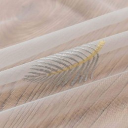 Pohjoismainen Yksinkertainen Läpikuultava Verho Mittatilaustyönä Tehty Verho Maaseudun Lehdet Valkoinen Kirjonta Makuuhuoneen Olohuoneen Kangas