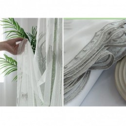 Koristeellinen Läpikuultava Verho Mittatilaustyönä Verholinjalla Kirjailtu Tylliverhot Olohuoneeseen Makuuhuoneeseen