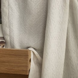 Geometrinen Kuvio, Moderni, Läpikuultava Verho, Mittatilaustyönä Tehty, Olohuoneen Ja Makuuhuoneen Verho