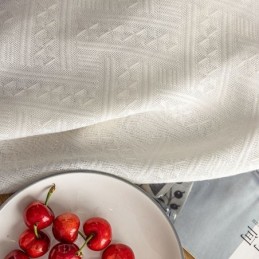 Geometrinen Kuvio, Moderni, Läpikuultava Verho, Mittatilaustyönä Tehty, Olohuoneen Ja Makuuhuoneen Verho