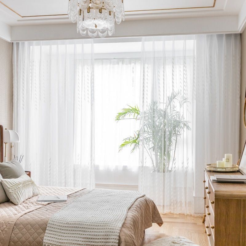 Eurooppalaiset Kirjaillut Läpikuultavat Verhot, Voile-Paneeliverho Olohuoneeseen, Makuuhuoneeseen