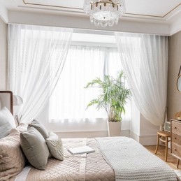 Eurooppalaiset Kirjaillut Läpikuultavat Verhot, Voile-Paneeliverho Olohuoneeseen, Makuuhuoneeseen
