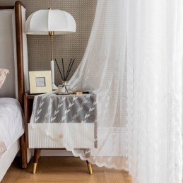Eurooppalaiset Kirjaillut Läpikuultavat Verhot, Voile-Paneeliverho Olohuoneeseen, Makuuhuoneeseen